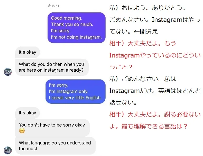 スマホ画面:理解できる言語はなにかと聞かれました