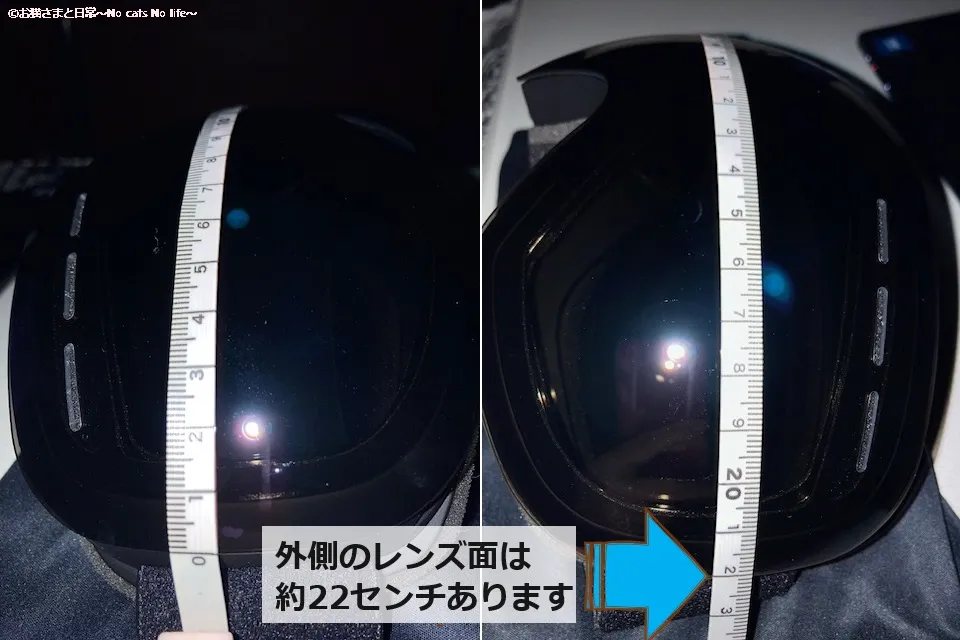 ゴーグルの外側