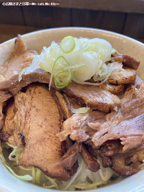 チャーシュー丼のドアップ